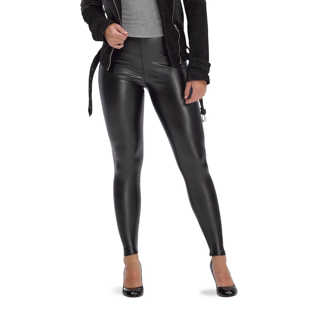HUE Leatherette Hi Rise Leggings - Picture 3 of 3